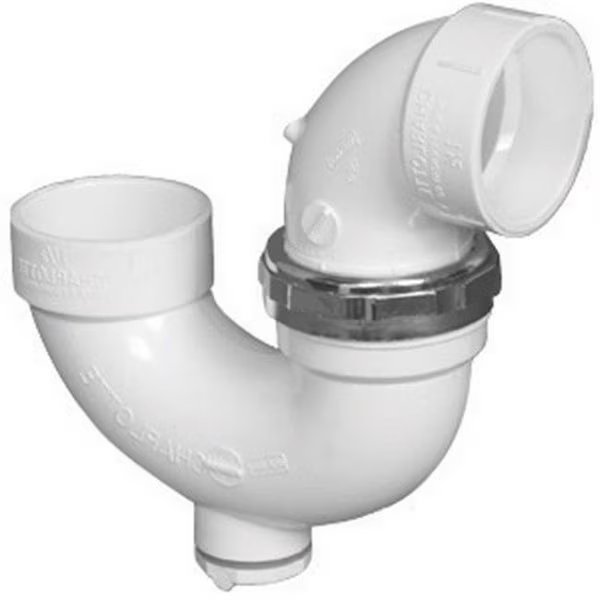 Charlotte PVC00709X0600HA 1.5 in. Adjustable P-Trap with Chrome Nut, Charlotte Bath, Mfr#: 42713