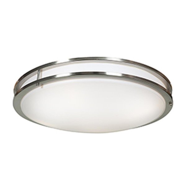 20467LEDD-BS-ACR Solero LED 24 in. Brushed Steel Flush Mount Ceiling Light, Or, Mfr#: OR1493914