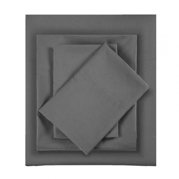 100 Percent Polyester Sheet Set, King, Charcoal, Intelligent Design, Mfr#: ID20-1078