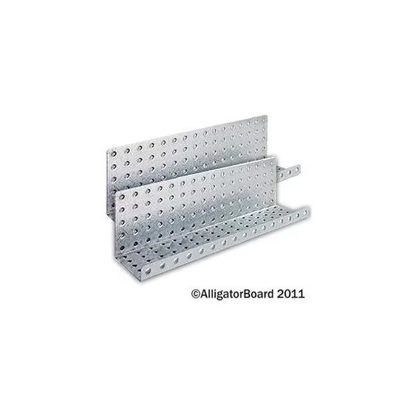 Alligator Board ALGSHELF5x16GALV 5 in. L x 16 in. W Metal Pegboard Shelves - Pack of 2, Alligatorboard, Mfr#: ALGSHELF5x16GALV