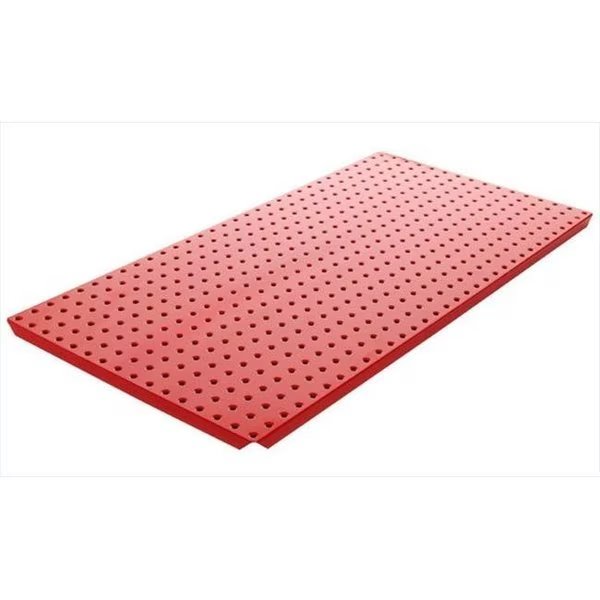 Alligator Board ALGBRD16x32PTD-RED Red Powder Coated Metal Pegboard Panels with Flange - Pack of 2, Alligatorboard, Mfr#: ALGBRD16x32PTD-RED