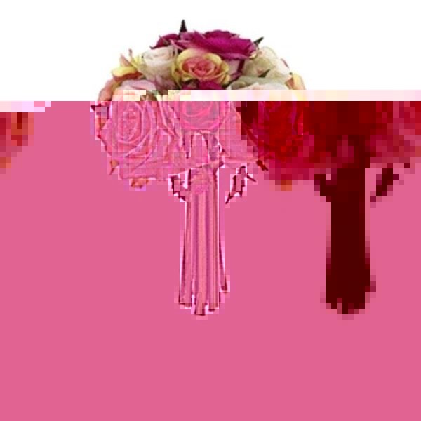 FBQ749-FU-PK 9 in. Confetti Rose Bouquet Fuchsia-Pink- Pack of 6, Allstate, Mfr#: FBQ749-FU/PK