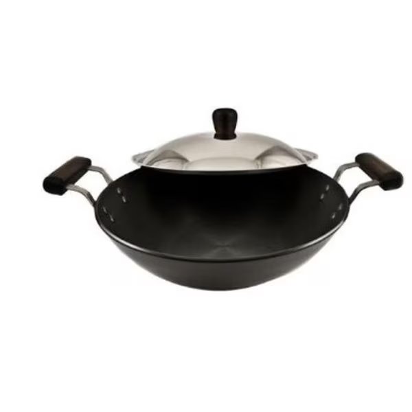 Hawkins L72 Futura Hard Anodised Deep-Fry Pan Kadhai with Steel Lid and Flat Bottom - 7.5 Litres, Hawkins, Mfr#: L72