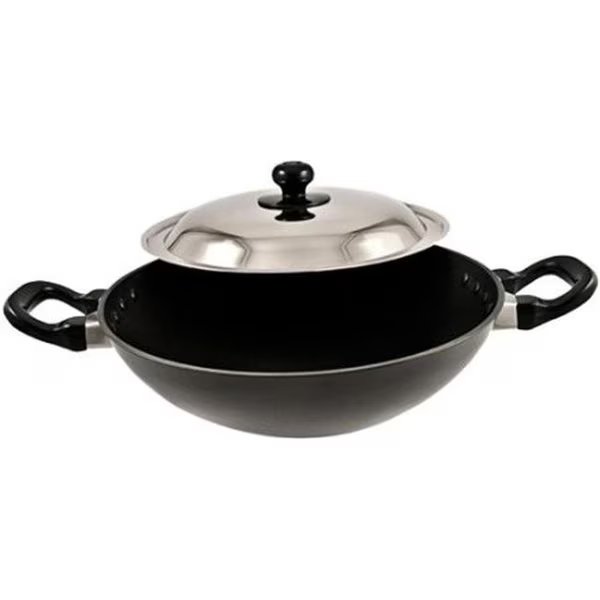 Hawkins Q55 Futura Non-Stick Deep-Fry Pan(Kadhai) with Steel Lid and Round Bottom - 2.5 Litres, Hawkins, Mfr#: Q55