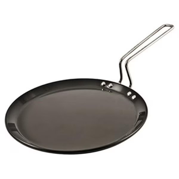 Futura Non-Stick Flat Tava Griddle 12 in. For Dosa; 4.88mm with Steel Handle, Bakebetter, Mfr#: BA4574