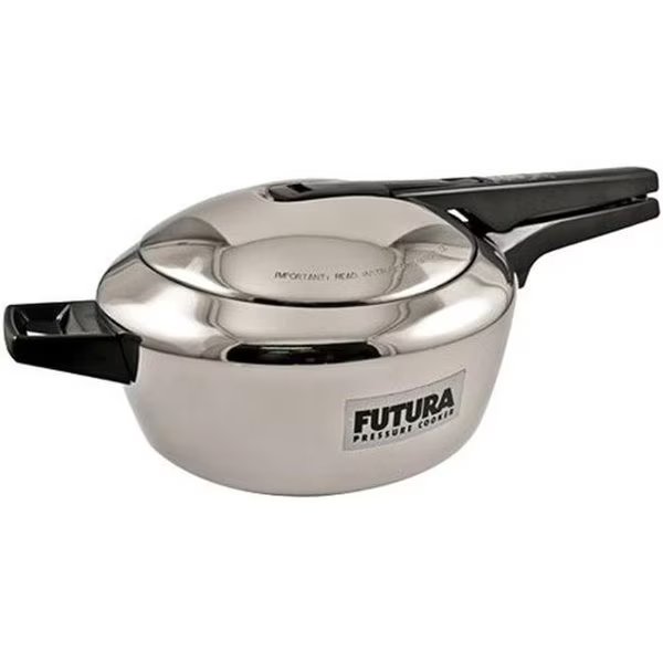 Hawkins F55 Futura Stainless Steel Pressure Cooker - 4 Litres, Hawkins, Mfr#: F55