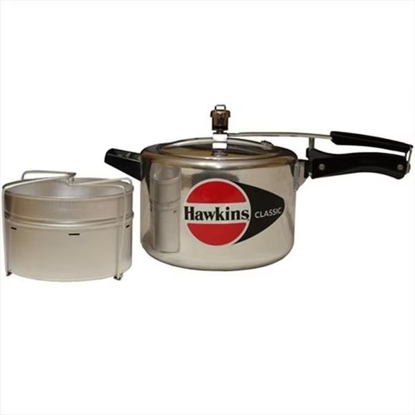 Hawkins B21 Classic Aluminum Pressure Cooker with Separator - 5 Litres, Hawkins, Mfr#: B21