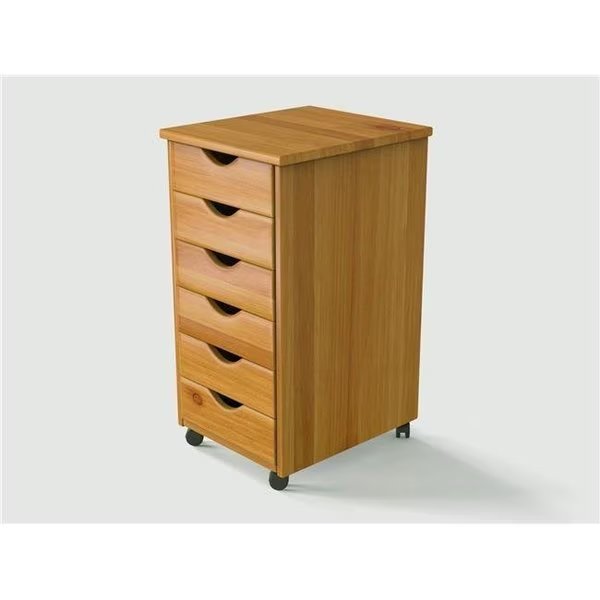 Adeptus Solid Wood C0008 6 Drawer Roll Cart, Adeptus, Mfr#: C0008