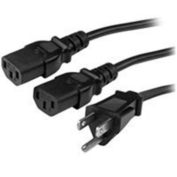 10 ft. Computer Power Cord NEMA 5-15P to 2x C13, Dynamicfunction, Mfr#: DY170601