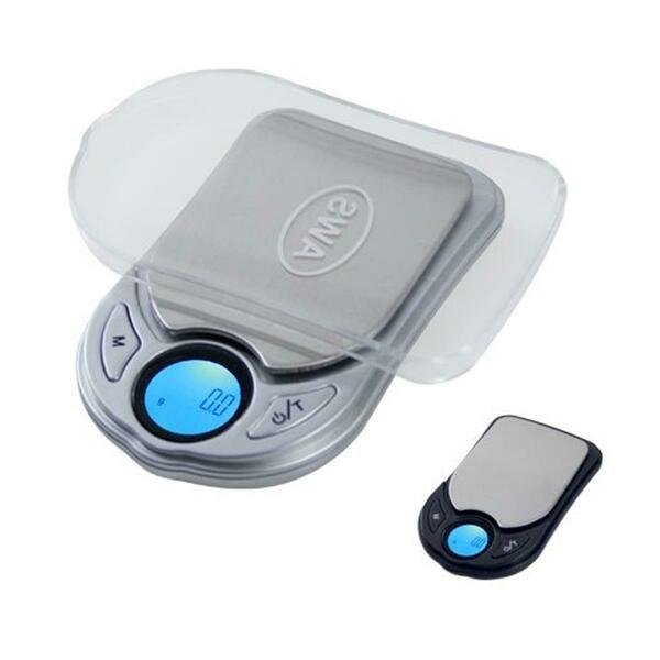 650x0.1g Black Digital Pocket Scale with LCD Display, American Weigh Scales, Mfr#: PV-650-BLK