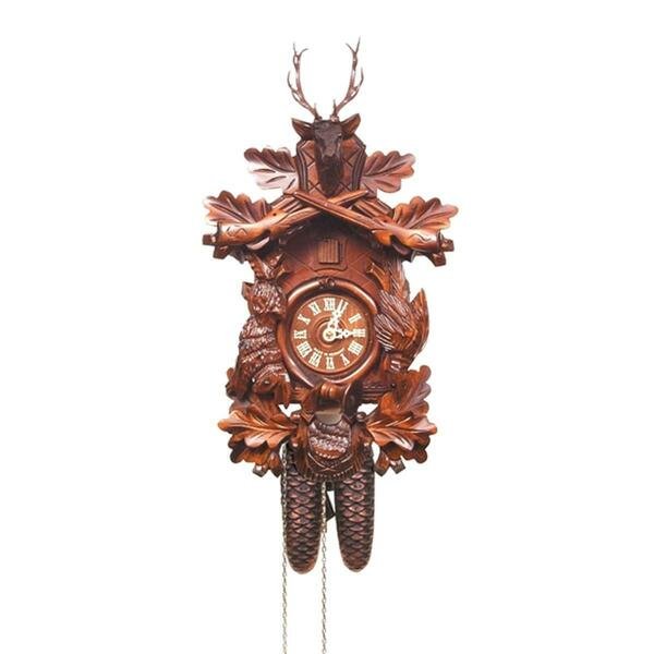 Engstler Cuckoo Clock Carved with 8-Day weight driven movement, Alexander Taron, Mfr#: 738-8