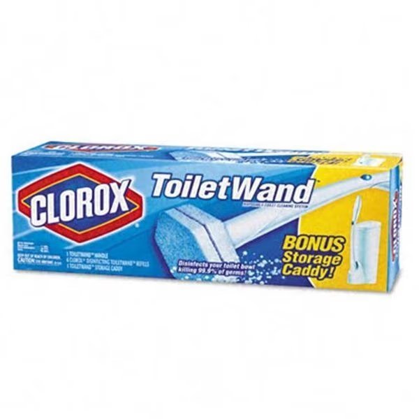 Clorox 03191 Toilet Wand Kit w/Caddy & 6 Refill Heads, Clorox, Mfr#: 3191