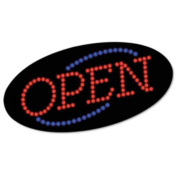 LED "OPEN" Sign- 10 1/2: x 20 1/8"- Red & Blue Graphics, Cosco, Mfr#: CO30598