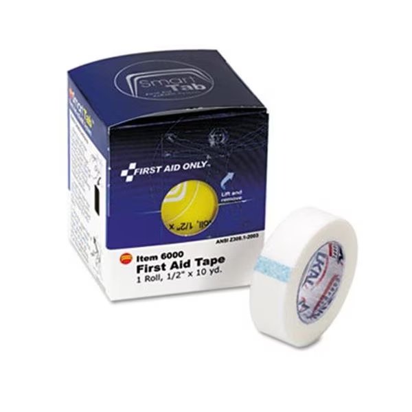 First Aid 6000 First Aid Tape; .5 in. x 10 yards, First Aid, Mfr#: 6000