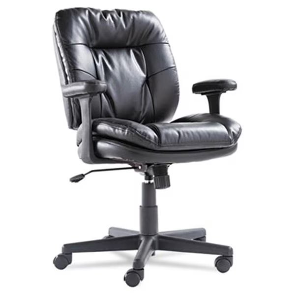 Swivel-Tilt Leather Task Chair; Black, D2D Technologies, Mfr#: D2192709