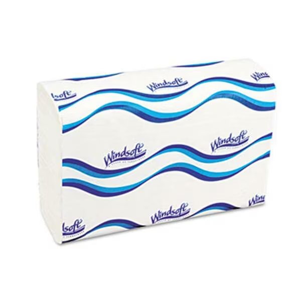 Embossed C-Fold Paper Towels- 10.1 X 13.2- White, 2400Pk, Windsoft, Mfr#: 101