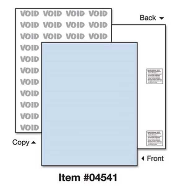 Paris Business Products 04541 DocuGard Security Paper- Blue- 8-1/2 x 11- 500/Ream, Paris Business Products, Mfr#: 4541