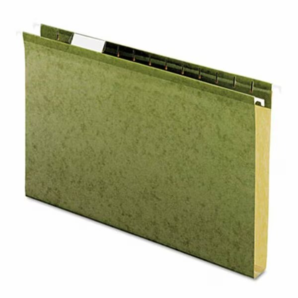 Capacity Reinforced Hanging File Folder- Kraft- Legal- Standard Green, 25PK, Officespace, Mfr#: OF40256