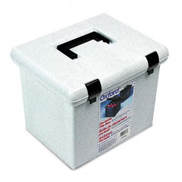 Portafile File Box Letter Plastic 14-7/8 x 12-1/8 x 11-7/8 Granite, Esselte Pendaflex Corp., Mfr#: ES32260