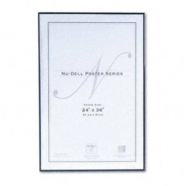 Metal Poster Frame Plastic Face 24 x 36 Black, Nudell, Mfr#: NU32638