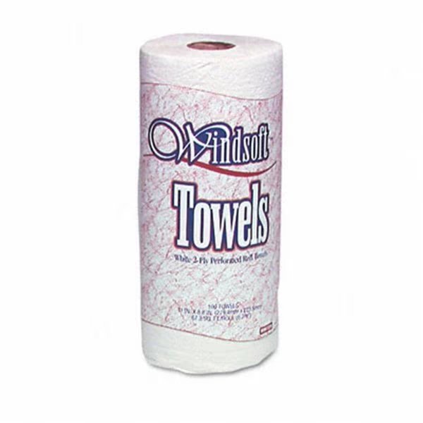 Perforated Paper Towel Rolls 8-7/8 x 11 White 85/roll, Windsoft, Mfr#: WI33200