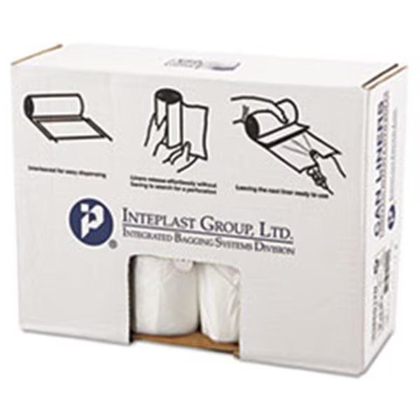 38 x 60 in. 12 Micron High-Density Can Liner - Clear, Inteplast Group, Mfr#: IN33537