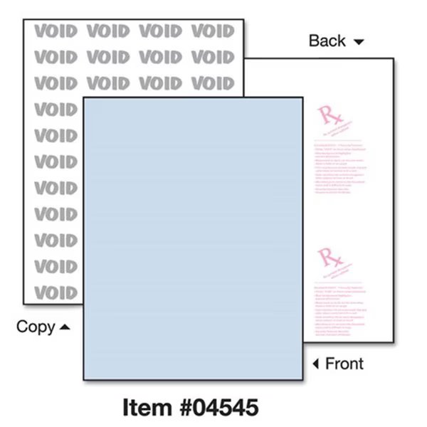 8.5 x 11 DocuGard Security Paper - Blue, 24lbs, Paris Business Products, Mfr#: PA33588
