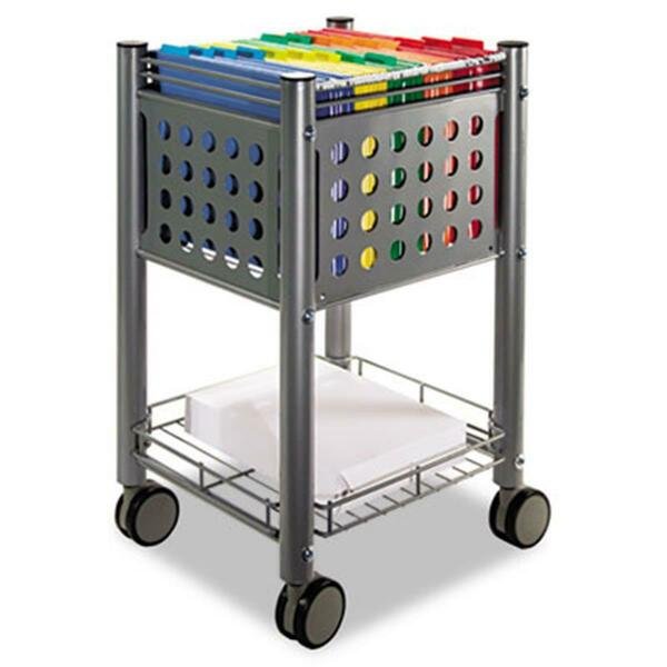 Sidekick File Cart- 1-Shelf- 13-3/4 X 15-1/2 X 26-1/4- Matte Gray, Vertiflex, Mfr#: VF52002