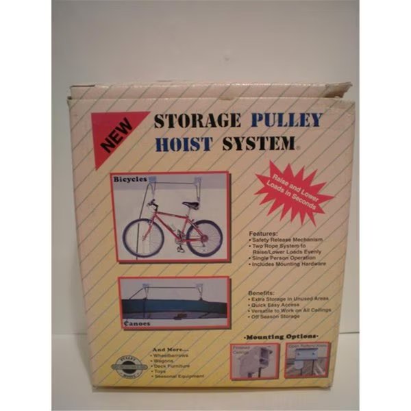 Storage Pulley Hoist, 100 lbs, Shop Tuff, Mfr#: SH34603