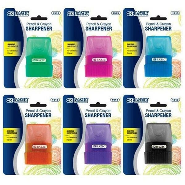 Bazic Single Side Hole Sharpener w/ Receptacle Pack of 24, Bazic Products, Mfr#: 1913