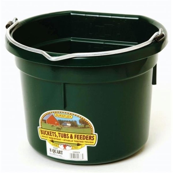 Miller Mfg Co Inc Flat Back Plastic Bucket- Green 8 Quart - P8FBGREEN, Miller Mfg Co, Mfr#: 464356