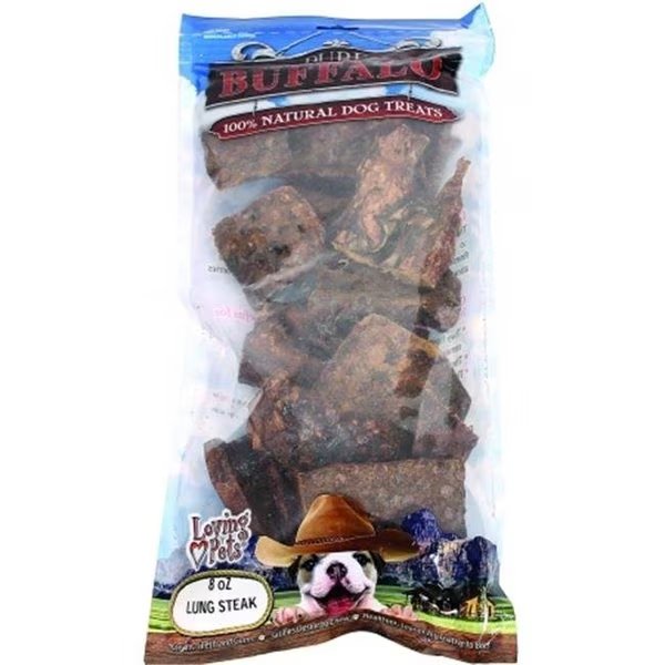 Loving Pet Pure Buffalo Lung Steaks 8 Ounce 5663, Loving Pets, Mfr#: 49089