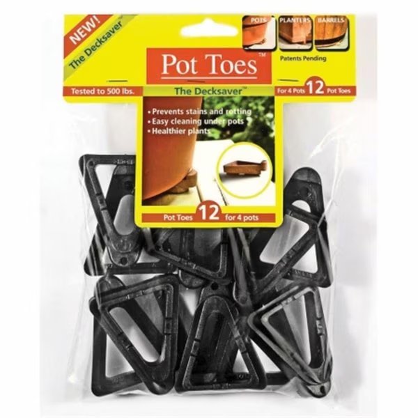 Plant Stand Pot Toes Black 12PK Bag, The Plant Stand, Mfr#: TH38590