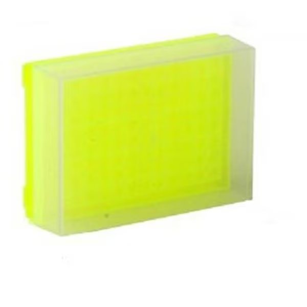 Bio Plas 0034F 96 Well Preparation Rack W Cover - 5 pk - Fluorescent Yellow, Bio Plas, Mfr#: 0034F