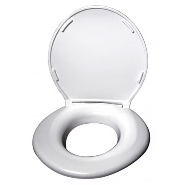 Big John Products 2445263-3W Toilet Seat Open Front with Cover - White, Big John Products, Mfr#: 2445263-3W