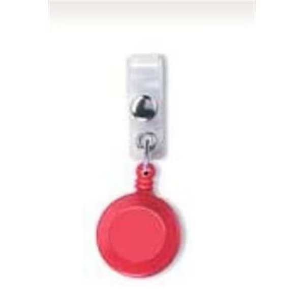 SICURIX Standard ID Badge Reel Round Belt Clip Strap RED (68822), Sicurix, Mfr#: 68822