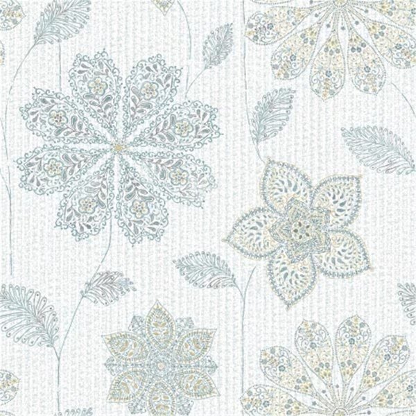 Gypsy Floral Blue & Green Peel & Stick Wallpaper, Doba-Bnt, Mfr#: SA2532175