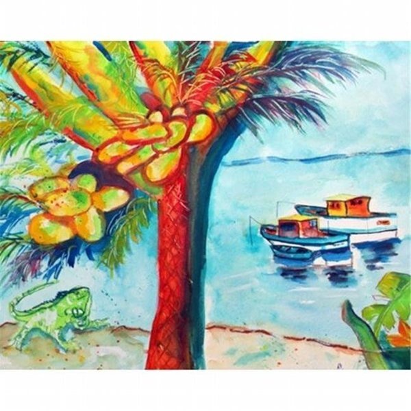 Betsy Drake PM440 Cocoa Nuts & Boats Place Mat - Set of 4, Betsy Drake, Mfr#: PM440