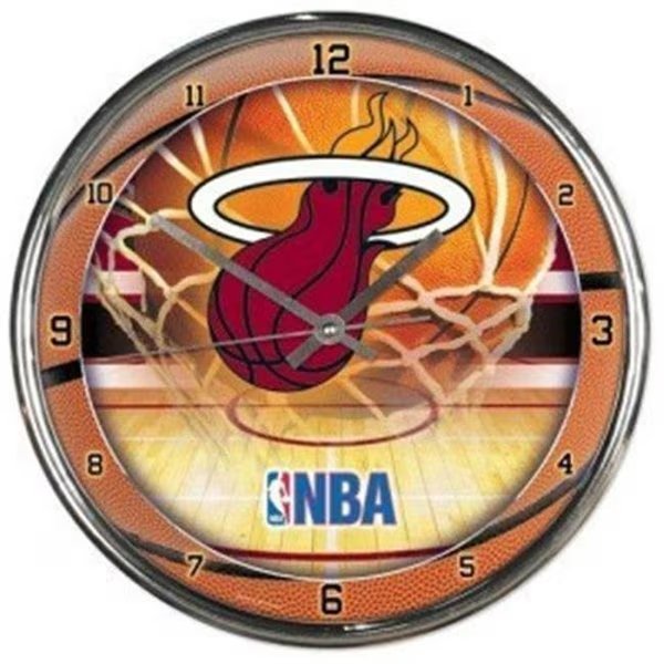 Miami Heat Round Chrome Wall Clock, Wincraft, Mfr#: 1094327813