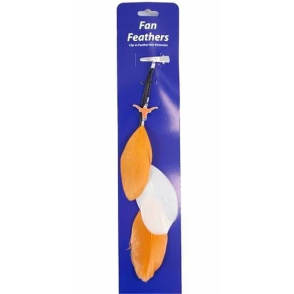 Texas Longhorns Team Color Feather Hair Clip, Little Earth, Mfr#: 8669915383