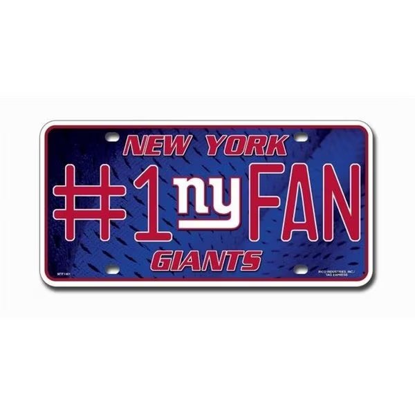 New York Giants License Plate #1 Fan, Rico Industries, Mfr#: 9474630875