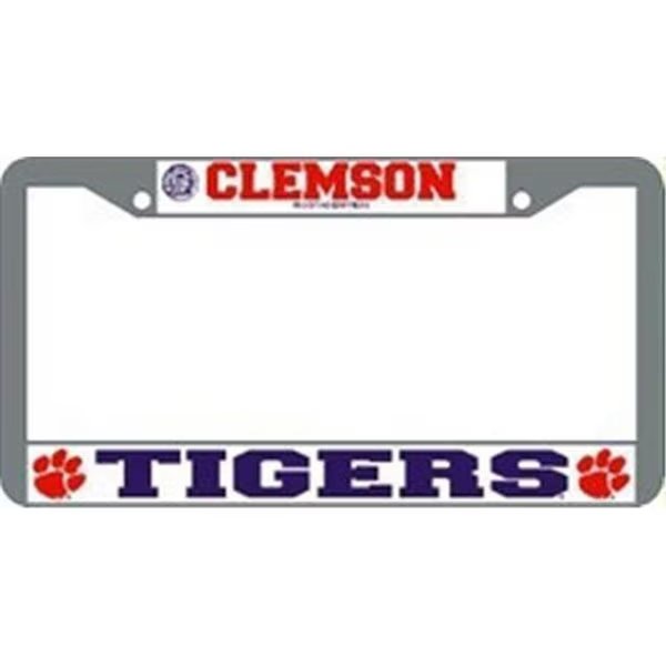 Clemson Tigers License Plate Frame Chrome, Rico Industries, Mfr#: 9474603641