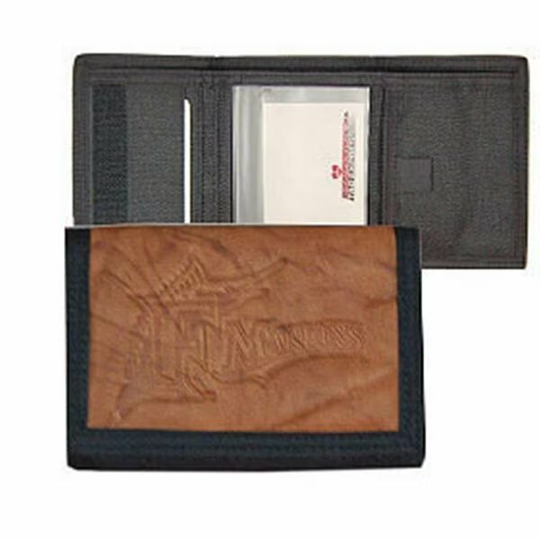 Florida Marlins Leather/Nylon Embossed Tri-Fold Wallet, Rico Industries, Mfr#: 2499496511