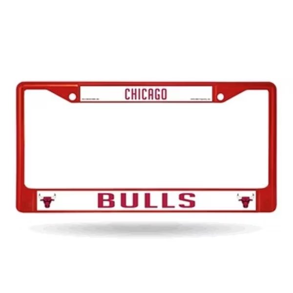 Chicago Bulls License Plate Frame Metal Red, Rico Industries, Mfr#: 9474696607