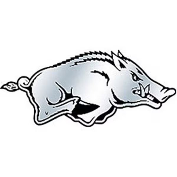 Arkansas Razorbacks Auto Emblem - Silver, Myteam, Mfr#: MY49963