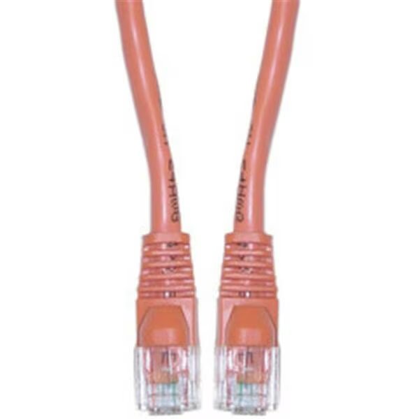 Cat5e Orange Ethernet Patch Cable Snagless Molded Boot 10 foot, Cable Wholesale, Mfr#: 10X6-03110