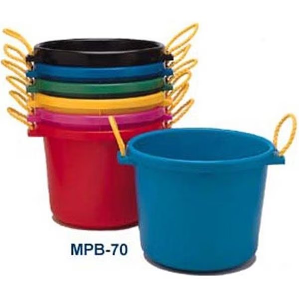 Fortex MPB-70BX Black Poly Multi-Purpose Bucket - 70 Quart, Cfd, Mfr#: 1625091