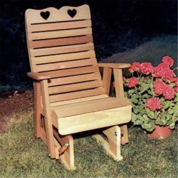 Cedar Royal Country Hearts Glider Chair, Gardencare, Mfr#: GA204757