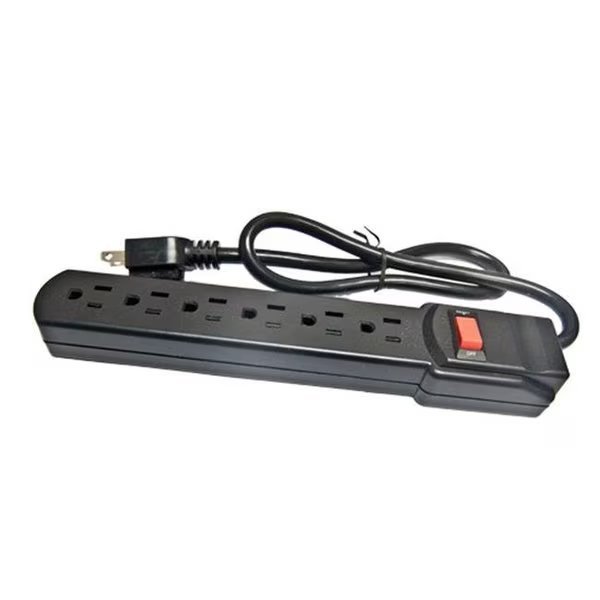 Comprehensive CPWR-SP6-6B 6-Outlet Black Surge Protector 6 ft. AC Cord, Comprehensive, Mfr#: CPWR-SP6-6B
