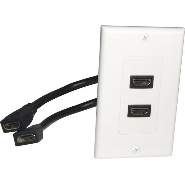 Comprehensive WP-HM2PT HDMI Wallplate 2 Port Pigtail, Comprehensive, Mfr#: WP-HM2PT